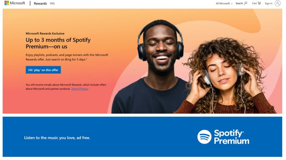 How to Get Spotify for Free Using Microsoft Rewards