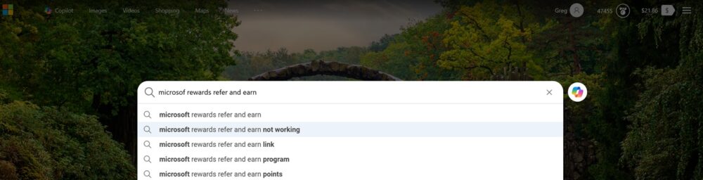 Microsoft Rewards Refer and Earn Not Working