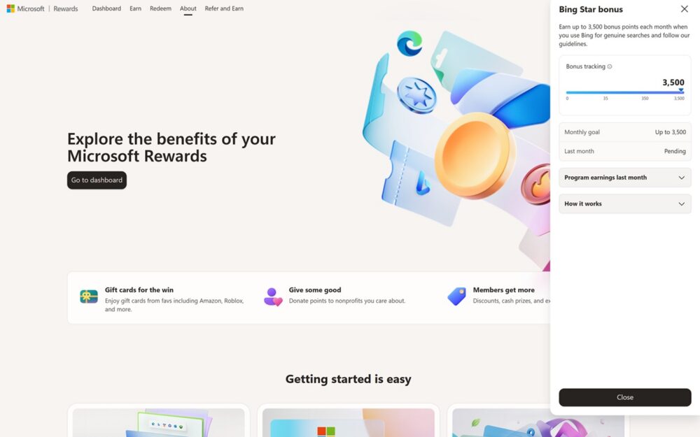 What is Bing Star Bonus in Microsoft Rewards